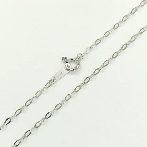 Amazon 長さ42センチ 18金ホワイトゴールド リップクロスチェーン ネックレス 幅1 7ｍｍ 長さ42ｃｍ アジャスター用丸カンなし D102b ネックレス 通販