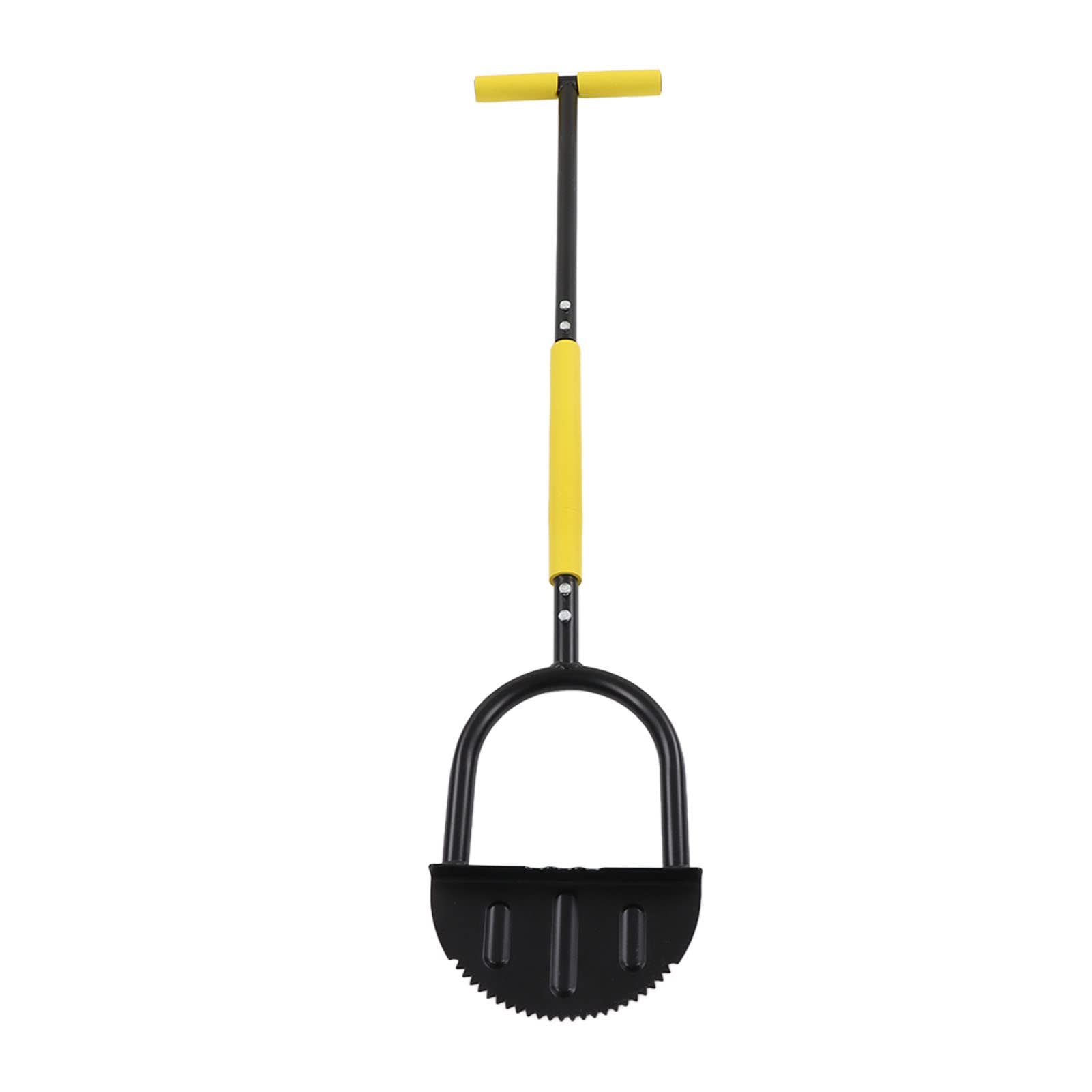 Sidewalk Long Handle Step Edging Machine Manual Lawn Edger Garden Trimming Edging Tool with Steel Blade,T Handle and Sponge Cover Wide Pedal