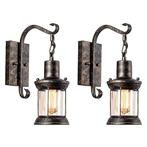 Vintage wandlamp Industriële verlichting Retro metalen wandlamp Indoor Home Lights Armatuur met glazen kap (enkele…