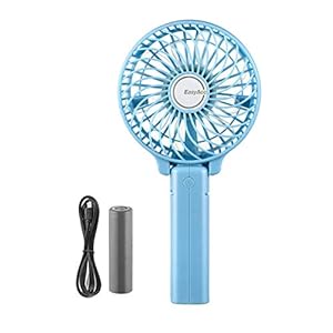 EasyAcc-Handheld-Electric-USB-Fans-Mini-Portable-Outdoor-Fan-with-Rechargeable-2600-mAh-Foldable-Handle-Desktop-for-Home-and-Travel-Blue EasyAcc Handheld Electric USB Fans Mini Portable Outdoor Fan with Rechargeable Battery Foldable Handle Desktop for Home…