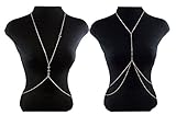 Gold and Diamond Body Chains for Women, Prime Womens Body Chains (2 Pack)