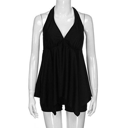 image for Women Two Pieces Swimsuits Tankini Vest Plus Size Swimwear Bras Shorts