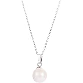 Pearl Vibe White Freshwater Pearl Pendant Necklace for Women - AAA+ Quality Pearl Necklace for Women With 925 Sterling Silver Chain