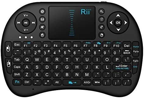 Rii i8 2.4GHz RF Mini Wireless Keyboard with Touch Pad Mouse Black UK Layout KODI XBMC Raspberry Pi Android Box HTPC IPTV Remote Control (black)