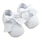 WXBUY Infant Girls Cotton Ribbon Bowknot Soft Bottom Flower Prewalker