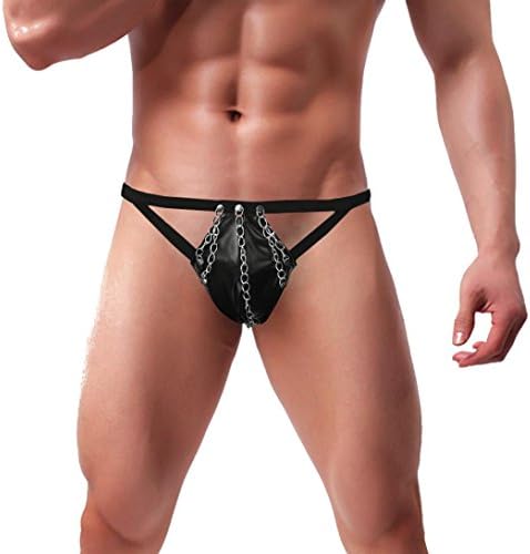 Men's Sexy Openwork Pouch Novelty Underwear T Back G String Thongs Underpants By Quistal