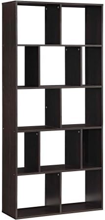Mainstays Home 12-Shelf Bookcase, Espresso