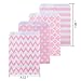 Biodegradable Paper Candy Cookie Bags, NUIBY Food Safe Favor Bags, Buffet Treat Bags for All Party Loot Bags - 100 Counts, Assorted 4 Designs (pink)