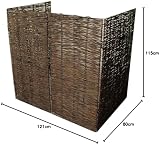 Selections Double Willow Wheelie Bin Screen 2 Bin Hideaway Garden Driveway view 8