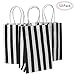 Road 5.25x3.25x8 Inches 50pcs Stripes Kraft Paper Bags, Retail Bag, Merchandise Bag, Gift Bag, Party Bag (Black) primary