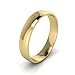 LANDA JEWEL Unisex 10k Yellow Gold 4mm Light Court Shape Comfort Fit Polished Wedding Ring Plain Band (9.5)