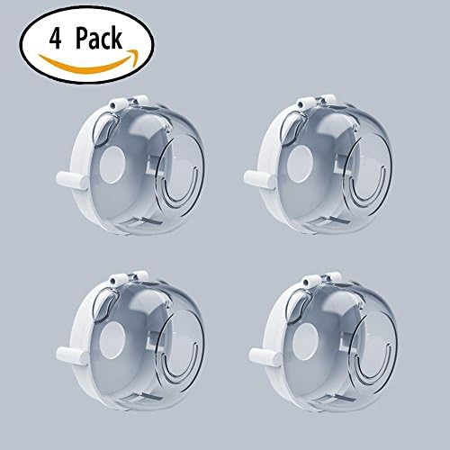 Stove Knob Cover Oven Knob Covers Protecting the Safety of Children &amp;Kitchen Easy to Install (Transparent-4)