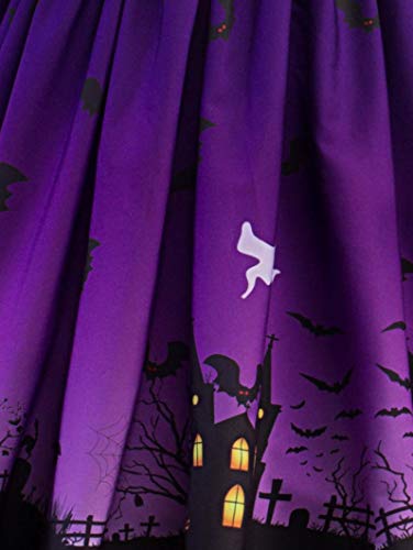 image for Clearance Halloween Dress, Forthery Women Pumpkin Skater Swing Dress A