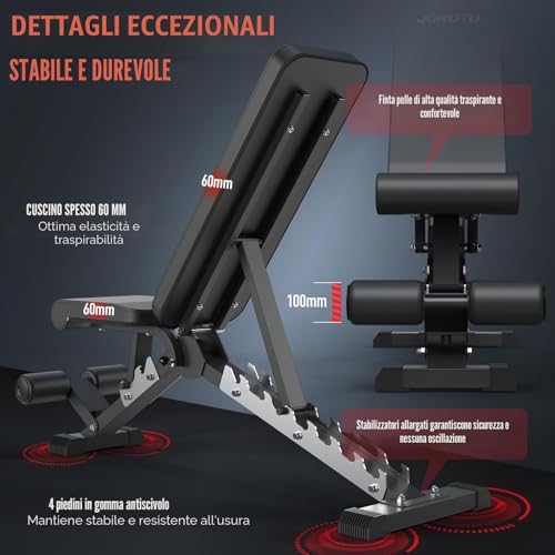 JOROTO Adjustable Weight Bench - Folding Bench for Full Body Strength Training