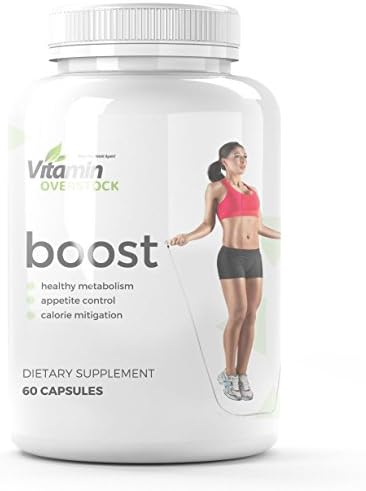 BOOST: Healthy Metabolism, Appetite Control, &amp; Calorie Mitigation Formula - Vegetarian, Dairy &amp; Gluten Free - Made in USA (60-Count)