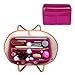 Purse Organzier, Bag Organizer with Metal Zipper (Medium, Rosy)