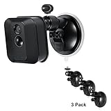 Versatile Suction Cup Mount with Universal Screw Adapter Compatible with Blink XT2 Outdoor & Indoor Camera, Adjustable Indoor/Outdoor Suction Cup Mount for Blink XT2 & Indoor Camera (3 Pack, Black)