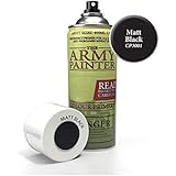 The Army Painter Color Primer, Matt Black, 400 ml, 13.5 oz - Acrylic Spray Undercoat for Miniature Painting