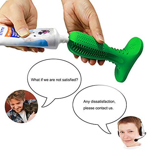 BAMOMBY Dog Toothbrush Stick Brushing Stick - Dog Toothbrush Dog Tooth Brush Brushing Stick for Dogs Pets Oral Care (Green)