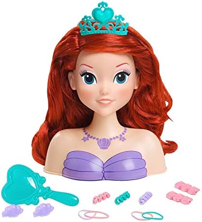 Disney 14pc Little Mermaid Ariel Hair Styling Head Doll Girls Pretend Play Toy