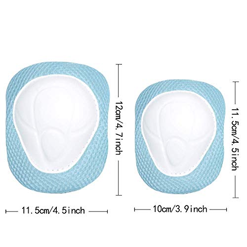 image for CRZKO Kids Protective Gear, Knee Pads and Elbow Pads 6 in 1 Set with W