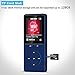 16GB MP3 Player, AGPTEK A20S Portable Music Player FM Radio/Voice Recorder(70 Hours Playback & up to 64GB Slot) Sport,Dark Blue