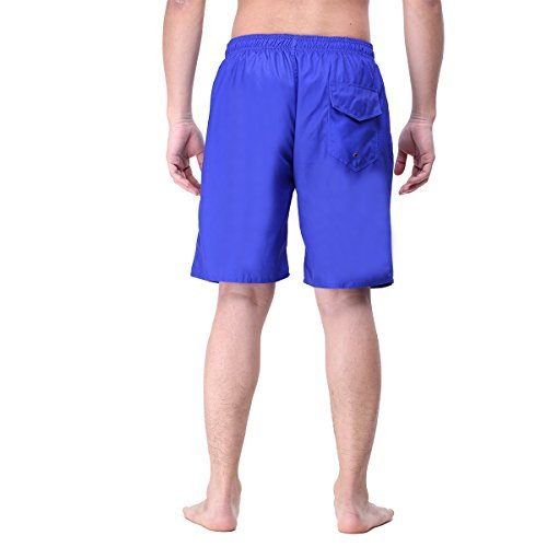 youvimi Men Stripe Quick Dry Swim Trunk With Mesh Lining