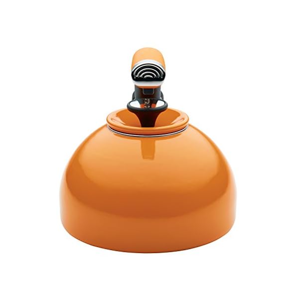 Circulon Sunrise Whistling Kettle/Stovetop Teakettle/Tea Pot, 2 Quart, Mandarin Orange The