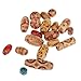 MonkeyJack 100 Pieces Mixed Large Hole Ethnic Pattern Stringing Wood Beads Jewelry Findings