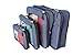 travelbug Compression Packing Cubes Set of 4 (Small, Medium, Medium, and Large) | Compresses to fit more in less space | Luggage Organizer for Travel (Dark Blue)