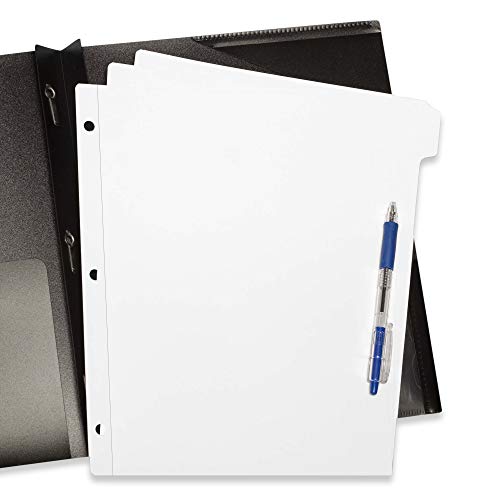 Ensight 3 Ring Binder Dividers 1/8 Cut Tab Dividers, 96 Per Box, Paper