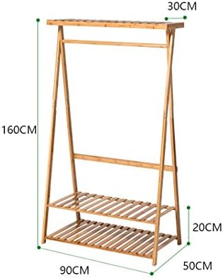 GJymjSolid wood Multi-purpose Clothes Coat Stand Shoes Rack/Free Standing Coat Rack Light Wood Portable Coat Rack Tower