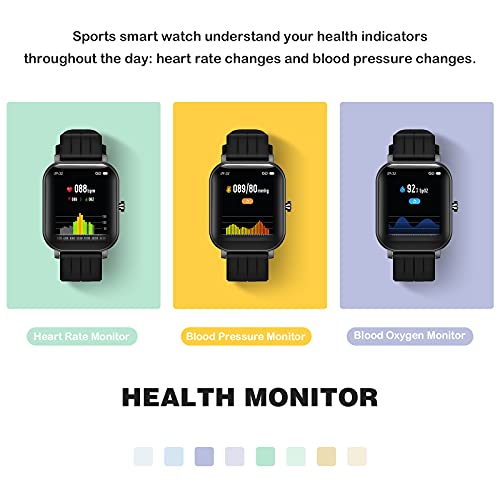 GOKOO Smartwatch Uomo Donna,Touch Screen Orologio Fitness Activity Tracker Sport Smart Watch con 24 modalità sportive IOS Android Notifiche da Cronometro Ossigeno nel sangue Cardiofrequenzimetro