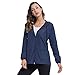 JTANIB Women's Raincoat Waterproof Windbreaker Hooded Lightweight Packable Rain Jacket with Back Zipper Coats S-XXL