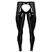 FEESHOW Men's PVC Leather Open Back and Open Pouch Tight Pants Leggings Trousers Black XXL