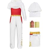 Girls Zombies Nova Costume Kids Halloween Cosplay Top Pant Dress Hooded Coat 3PCS Outfit Include Bracelet