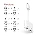 CHOOBY Lightning Adapter, for iPhoneX iPhone8/8Plus iPhone7/7Plus Dual Lightning Audio headphone Jack Adaptor with Phone Call & Audio & Volume Control Function Compatible All iOS systerm