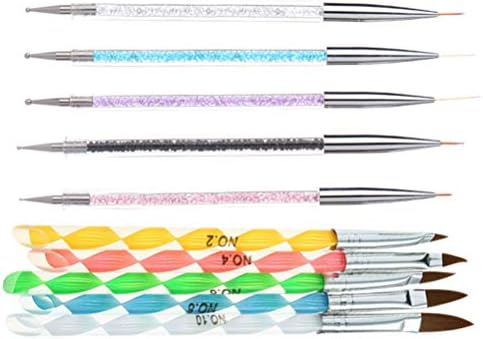 Frcolor ネイルブラシ ネイル筆 ネイルアートブラシセット 極細 ドットペン ジェルネイルペン ネイル