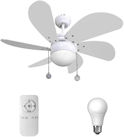 Fabrilamp Ventilateur De Plafond Avec Lampe Led Serie Delfin 13 W 4 000 K Avec Telecommande Couleur Blanc Amazon Fr Cuisine Maison