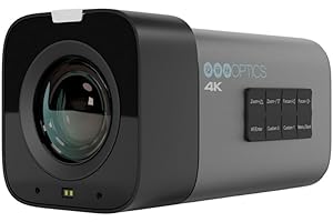 PTZOptics Studio 4K Camera with 12x Zoom, NDI HX2 Connectivity, Compact Construction, and 16x Digital Zoom (Gray)