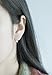 Wicary S925 Sterling Silver Star 2in1 Ear Jacket Barbell Stud Earring for Women Girls