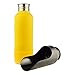 H2O4K9 Insulated Stainless Steel Dog Water Bottle and Travel Bowl, 25-Ounce, Searchlight Yellow