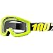 100% Strata Goggles (Neon Yellow, Clear Lens)