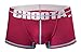 Croota Mens Underwear, Low-Rise Boxer Brief, Accented Color, HR01M Beet Red