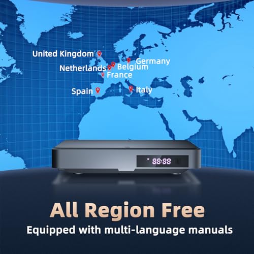 Desobry DVD Player for TV, Mini DVD Player HDMI Full HD 1080P, USB DVD Player with USB/TF Inputs, All Regions, Error Correction, Noise Reduction, HDMI/RCA Cables Included