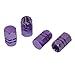uxcell 4 Pcs Purple Hexagon Aluminum Alloy Tire Valve Caps for Car Vehicle