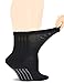 Yomandamor Women's 5 Pairs Seamless Dress/Diabetic Crew Socks with Non-Binding Top, L size