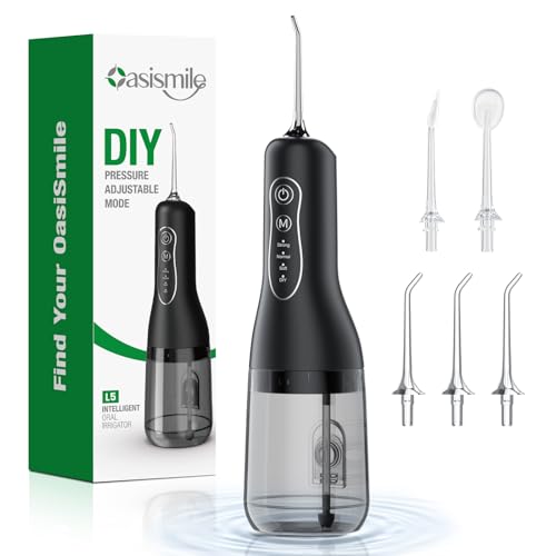 OasiSmile Munddusche Kabellos Elektrisch, 40 Tage Akku, Zuhause & Reise