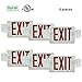 Ainfox 6 Pack LED Exit Sign Emergency Wall Light, UL Listed- LED Combo Emergency EXIT Sign with 2 Head Lights and Back -up Letter Cover (red/6pack)