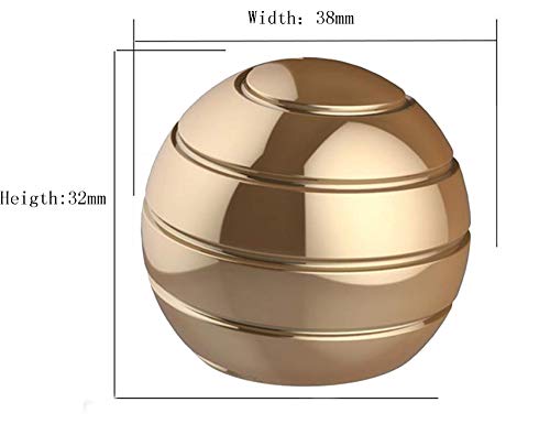 CaLeQi Desktop Ball Transfer Gyro Optical Illusion Stress Relief Gadgets, Kinetic Desk Toy Ball for Stress Relief, Anti… - Image 3